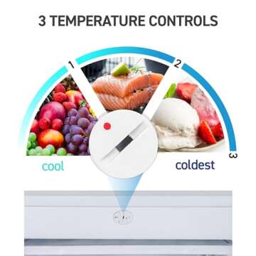Commercial Cool Upright Freezer, Stand Up Freezer 6 Cu Ft with Reversible Door, White
