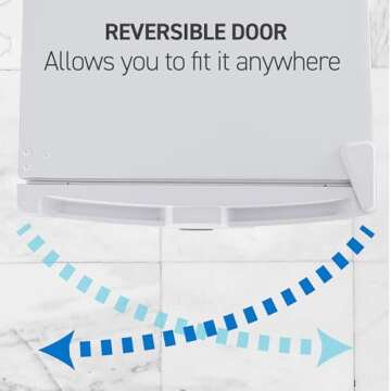 Commercial Cool Upright Freezer, Stand Up Freezer 6 Cu Ft with Reversible Door, White