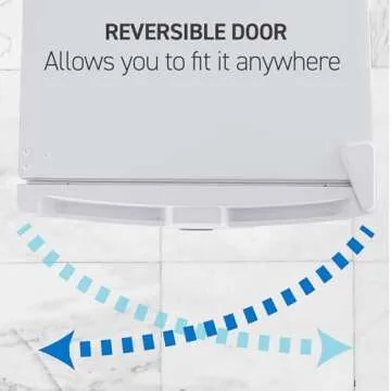 Commercial Cool Upright Freezer, Stand Up Freezer 6 Cu Ft with Reversible Door, White