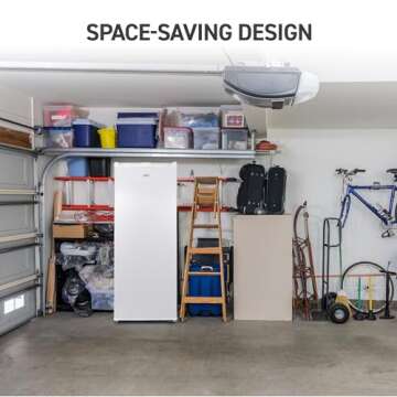 Commercial Cool Upright Freezer, Stand Up Freezer 6 Cu Ft with Reversible Door, White