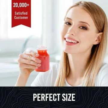 Norcalway 10pcs 2oz Shot Bottles with Caps - Ginger Shot Bottles - Freezer Safe, Leak Proof, BPA Free, Food Grade Small Plastic Bottles with Caps for Liquids