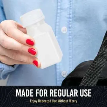 Norcalway 10pcs 2oz Shot Bottles with Caps - Ginger Shot Bottles - Freezer Safe, Leak Proof, BPA Free, Food Grade Small Plastic Bottles with Caps for Liquids