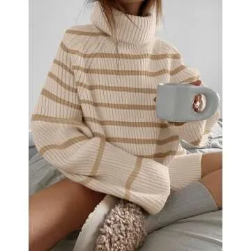 ZESICA Women's Oversized Turtleneck Sweater for Winter