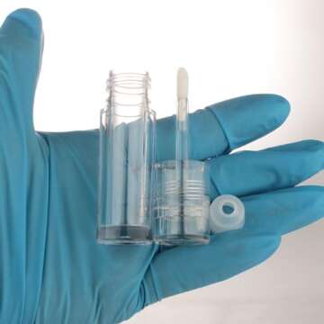 COSIDEA 10PCS Empty Round All clear Lip Gloss Tubes mini 3ml 0.1OZ lipgloss Tube with Wand Applicator for Lip oil tint bottles container