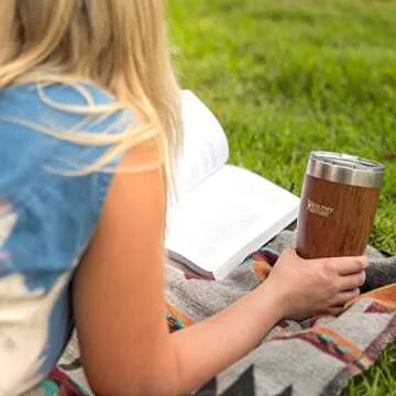 Healthy Human Stainless Steel Tumbler with Straw & Lid | Splash Proof Insulated Travel Cup | Eco-Friendly Coffee Tumblers | Water Cups with Straws Cleaner and Splash Proof Lids (32oz, Merlot)