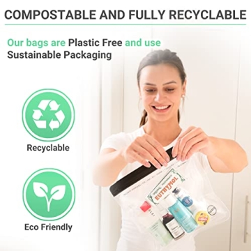 Ogato Clear TSA Approved Toiletry Bags - Leak-Proof & Durable