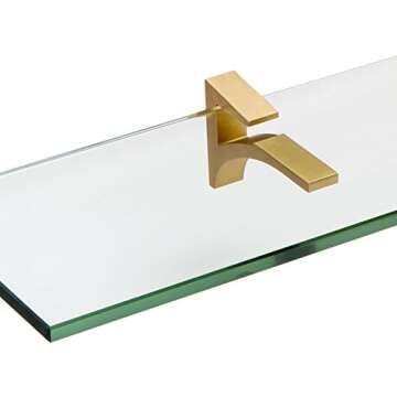 Spancraft Glass Cardinal Glass Shelf, Brushed Bronze, 6 x 27