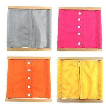 New Sky Enterprises Montessori Basic Life Skills Development Material for Kids Practical Dressing Fr...