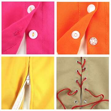 New Sky Enterprises Montessori Basic Life Skills Development Material for Kids Practical Dressing Frame Learn to Dress Kits (Set of 8)