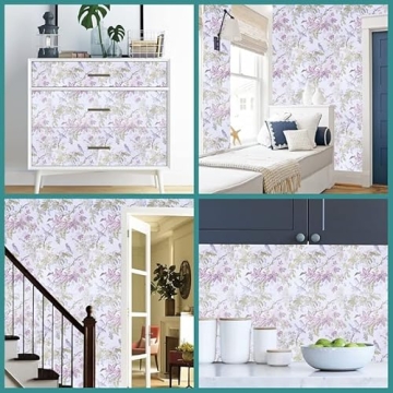 Arthome Birds Floral Peel and Stick Wallpaper for Home