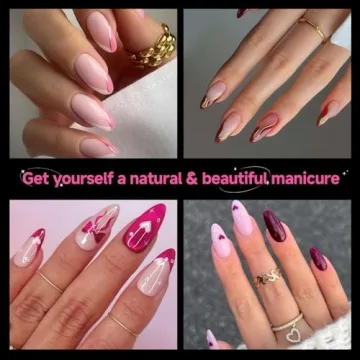 UNA GELLA 504Pcs Almond Nail Tips for Salon Quality