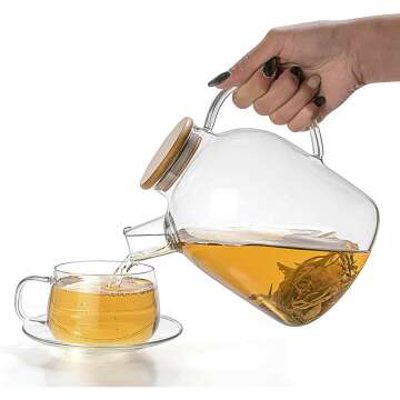 Tealyra 60oz Glass Stove-top Kettle - Heat Resistant