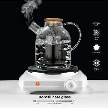 Tealyra 60oz Glass Stove-top Kettle - Heat Resistant
