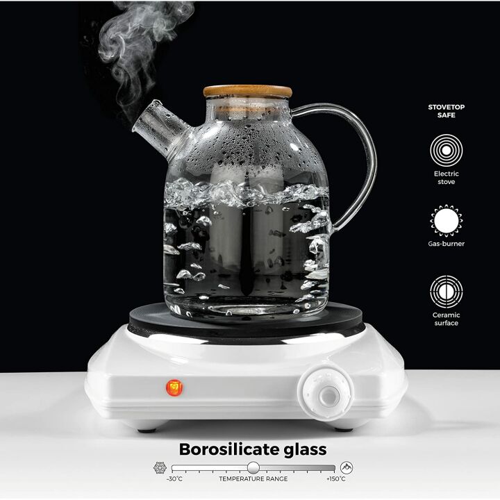 Tealyra 60oz Glass Stove-top Kettle - Heat Resistant