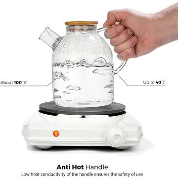 Tealyra 60oz Glass Stove-top Kettle - Heat Resistant