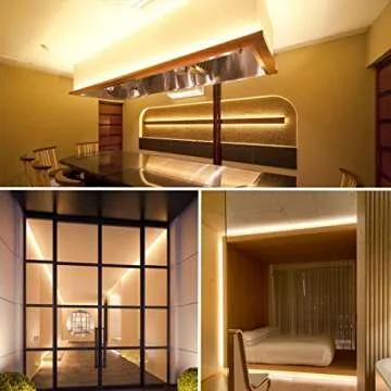 GuoTonG 50ft/15m LED Rope Lights 3000K Warm White, Strip Lights Kit Cuttable, Connectable, Waterproof, Flexible, 110V UL Listed Power. Ideal For Indoor/Outdoor Bedroom Garden Party Decorative Lighting