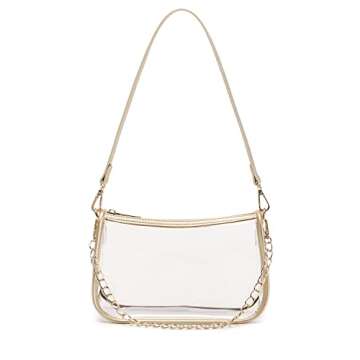 Leanoria Clear Tote Bag - Stylish PVC Handbag for Concerts and Events