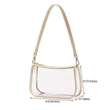 Leanoria Clear Tote Bag Stylish PVC Stadium Approved