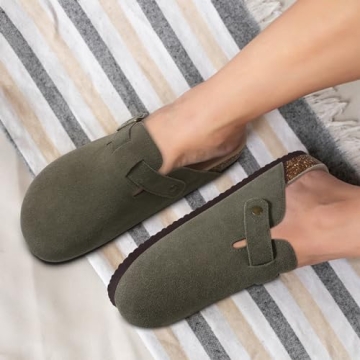 Comfortable ODOLY Suede Clogs with Arch Support and Style for All