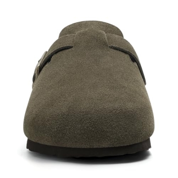 ODOLY Genuine Suede Clogs for All Day Comfort and Style