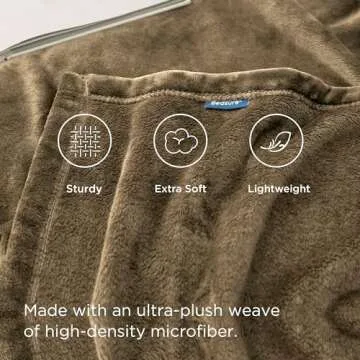 Bedsure Fleece Throw Blanket Camel - 300GSM Blankets for Couch, Sofa, Bed, Soft Lightweight Plush Cozy Throws for Toddlers, 50x60 inches