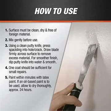 Dap 12140 Fast N Final Interior Exterior Spackle, 1/2-Pint,White, 8 Fl Oz (Pack of 1)