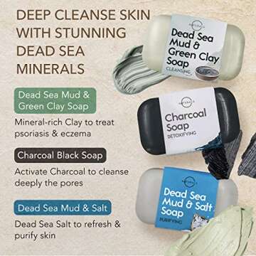 O Naturals 6 PCS Black Soap Collection for All Skin Types