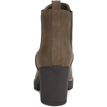 Stylish DREAM PAIRS Chunky Heel Chelsea Ankle Boots