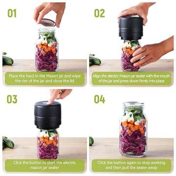 Yonktoo Electric Mason Jar Vacuum Sealer Kit Ideal for Home