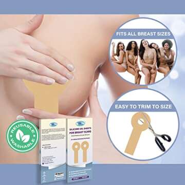 Breast Surgery Recovery Supplies - Silicone Sheets for Healing - Augmentation Essentials - Comfortab...