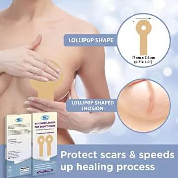 Breast Surgery Recovery Supplies - Silicone Sheets for Healing - Augmentation Essentials - Comfortable Under Post-Op Bra