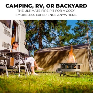 Portable Propane Fire Pit for Camping and Patio Use