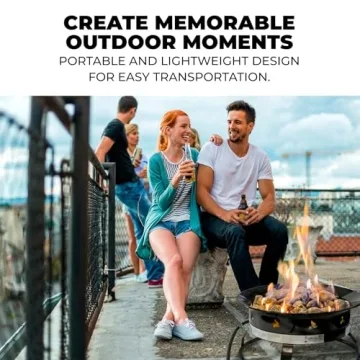 Portable Propane Fire Pit for Camping and Patio Use