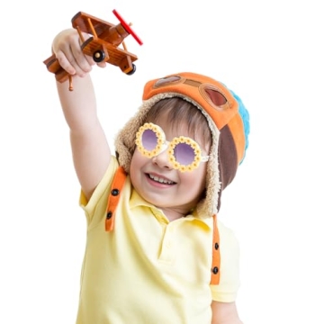 Topbuti Girls Round Daisy Flower Sunglasses UV 400 Fun Eyewear