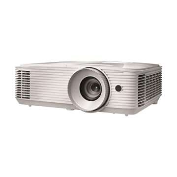 Optoma HD39HDRx High Brightness HDR 1080p Home Theater Projector | 120Hz Refresh Rate | 4,000 Lumens | Fast 8.4ms Response time with 120Hz | Easy Setup, 1.3X Zoom | 4K Input | Quiet 26 dB Operation
