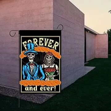Vibrant Day of the Dead Garden Flag - Double Sided Décor