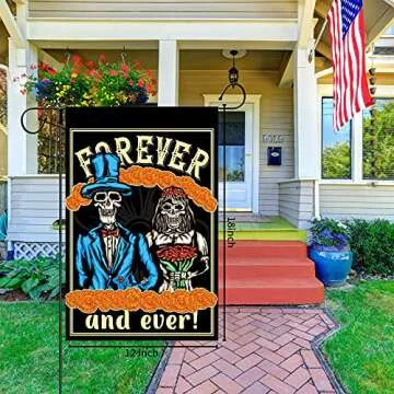 Vibrant Day of the Dead Garden Flag - Double Sided Décor