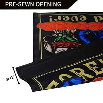 Vibrant Day of the Dead Garden Flag - Double Sided Décor