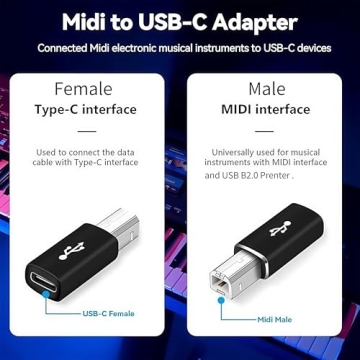 basecolors 3-Pack USB B to USB C Adapter - 90 Degree and Straight Options for Versatile Use