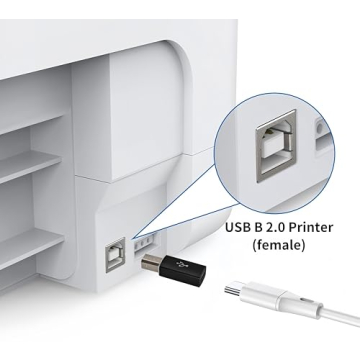 USB B to USB C Adapter Set for Printers and MIDI Devices