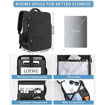 Beraliy Travel Backpack - Lightweight Airline-Approved Bag