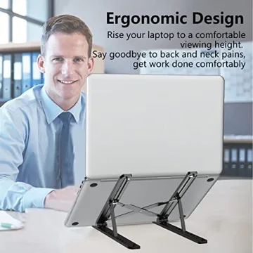 Adjustable Laptop Stand Ergonomic Portable Ventilated Comfort