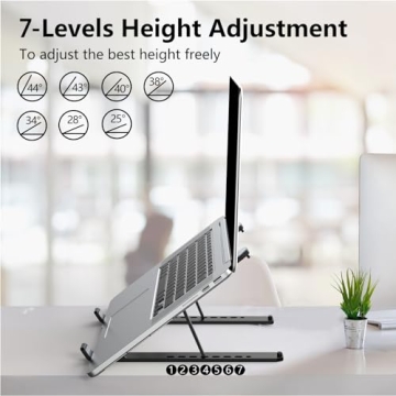 Adjustable Laptop Stand Ergonomic Portable Ventilated Comfort