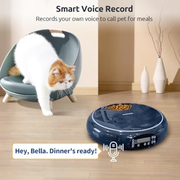 ORSDA Automatic Cat Feeder with Timed Meals and Voice Recorder