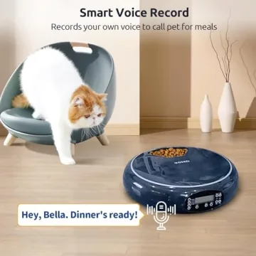 ORSDA Automatic Cat Feeder with Timed Meals and Voice Recorder