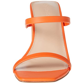 The Drop Avery Square Toe High Heeled Sandals - Fire Orange