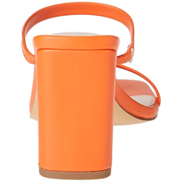 The Drop Avery Square Toe High Heeled Sandals - Fire Orange