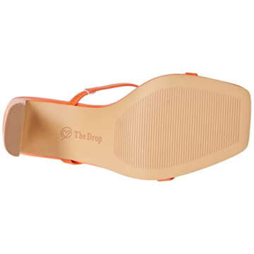 The Drop Avery Square Toe High Heeled Sandals - Fire Orange