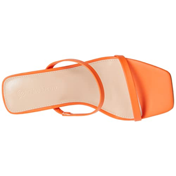 The Drop Avery Square Toe High Heeled Sandals - Fire Orange