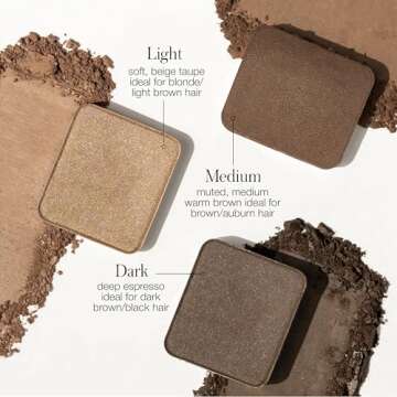 RMS Beauty Back2Brow Powder, Eyebrow Powder in Taupe Light Brown & Blonde Eyebrow Color, Auburn & Br...